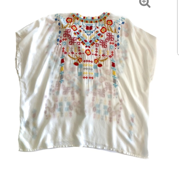 JOHNNY WAS MISSIO BLOUSE in NATURAL WHITE - Picture 6 of 8